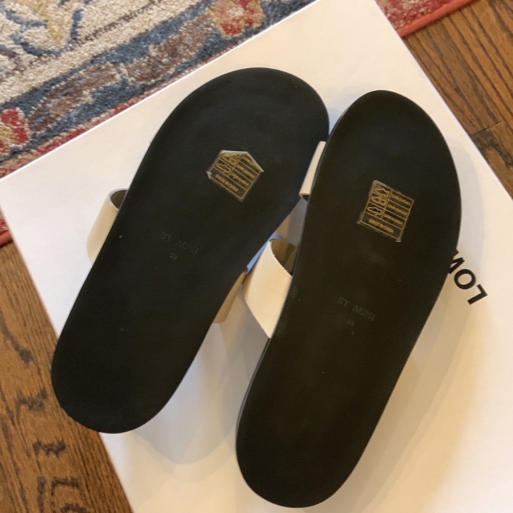 St. Agni Leather flat sandals NWT - Picture 8 of 8